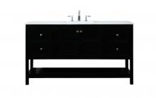 Elegant VF16460BK - 60 Inch Single Bathroom Vanity in Black