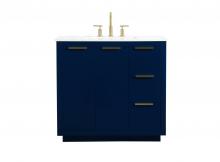 Elegant VF19436BL - 36 Inch Single Bathroom Vanity in Blue