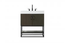 Elegant VF29230MMB - 30 inch Single Bathroom Vanity in Mocha Brown