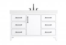 Elegant VF60654WH - 54 inch Single Bathroom Vanity In White