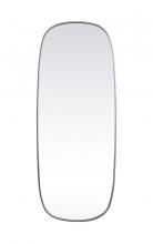 Elegant MR2B2460SIL - Metal Frame Oval Mirror 24x60 Inch in Silver