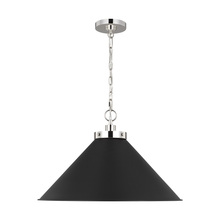 Visual Comfort & Co. Studio Collection CP1311MBKPN - Wellfleet Wide Cone Pendant