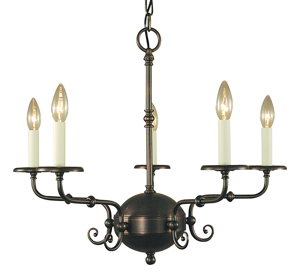 5-Light Siena Bronze Jamestown Dining Chandelier