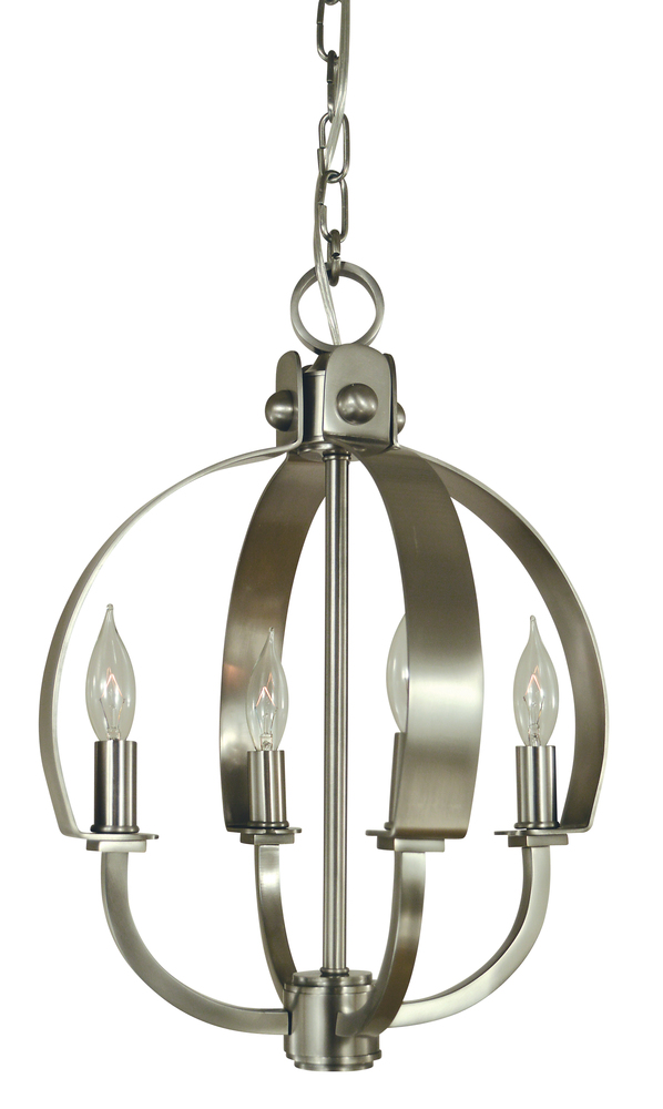 4-Light Matte Black Luna Chandelier