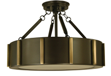 Framburg 4592 BN/PN - 4-Light 16" Brushed Nickel/Polished Nickel Pantheon Flush Mount