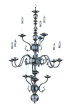 Framburg 9132 PB - 12-Light Polished Brass Jamestown Foyer Chandelier