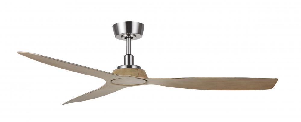 Lucci Air Moto Brushed Nickel and Teak 52-inch Ceiling Fan