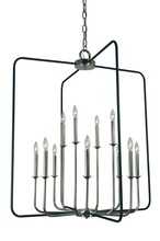  4912 AB/MBLACK - 12-Light Antique Brass/Matte Black Boulevard Chandelier