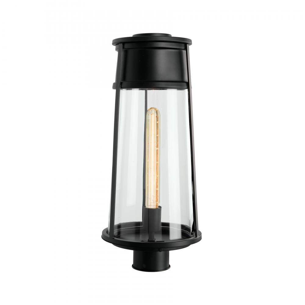 Cone 19.75'' High 1-Light Outdoor Post Light - Matte Black