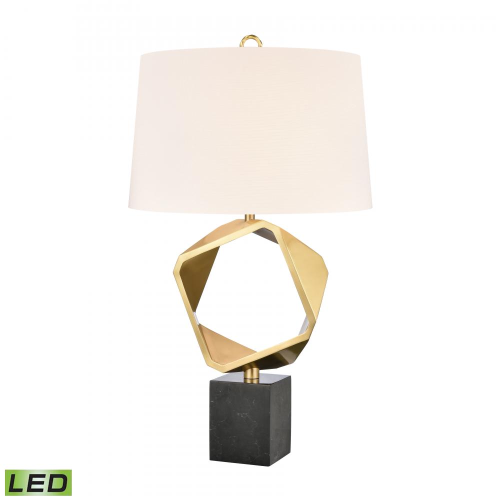 Optical 32'' High 1-Light Table Lamp - Brass - Includes LED Bulb