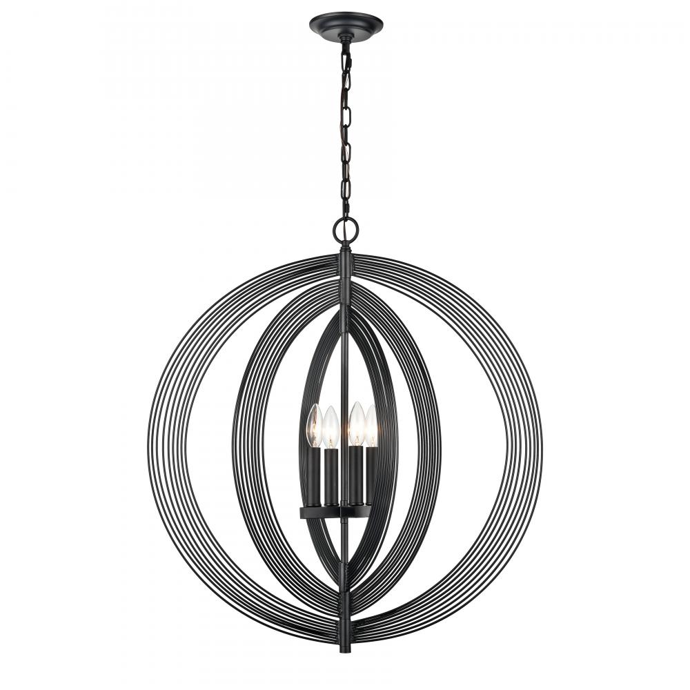 Orme 27'' Wide 4-Light Pendant - Black