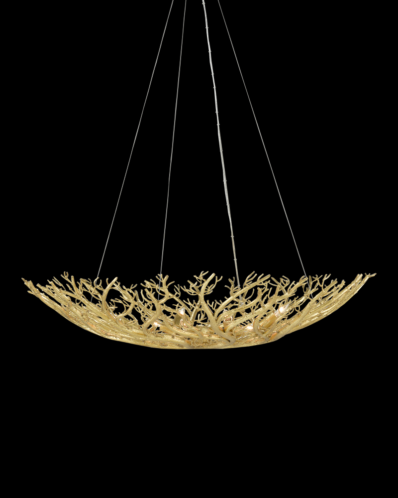 Sea Fan Gold Bowl Chandelier