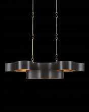 Currey 9000-0853 - Grand Lotus Oval Black Chandelier